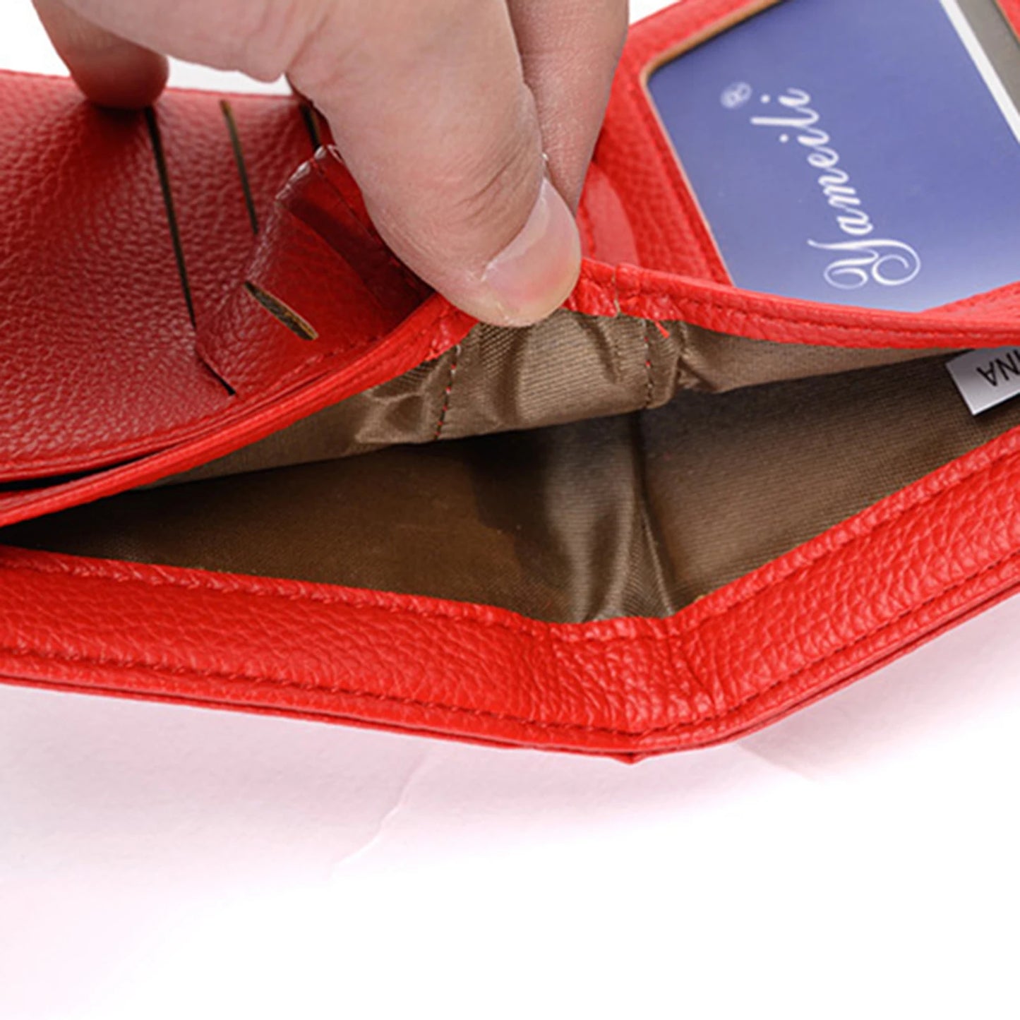 Portefeuille Femme Court Zippé Multifonction - Porte-Monnaie PU Luxe Fashion Sac à Main Compact