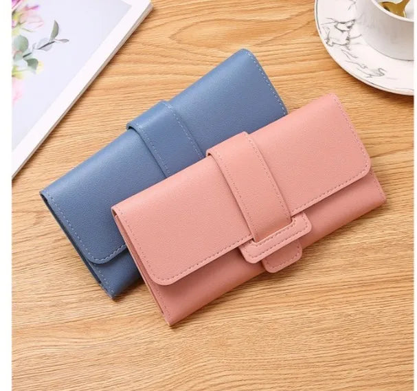 Portefeuille Long Femme Cuir PU Grande Capacité - Porte-Cartes Multi-Positions Fashion