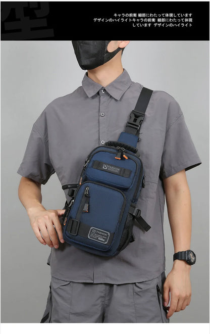 Sac Poitrine Multifonction en Nylon – Sport, Randonnée & Cyclisme