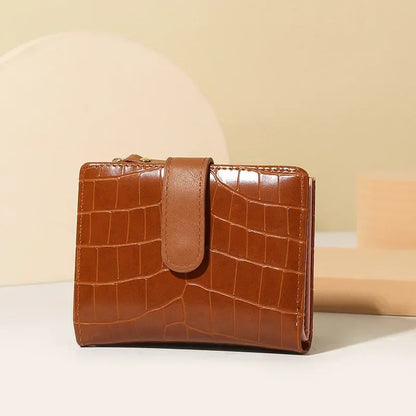 Portefeuille Femme Court Fashion Zipper - Wallet Cuir PU Porte-Monnaie Coin Pocket