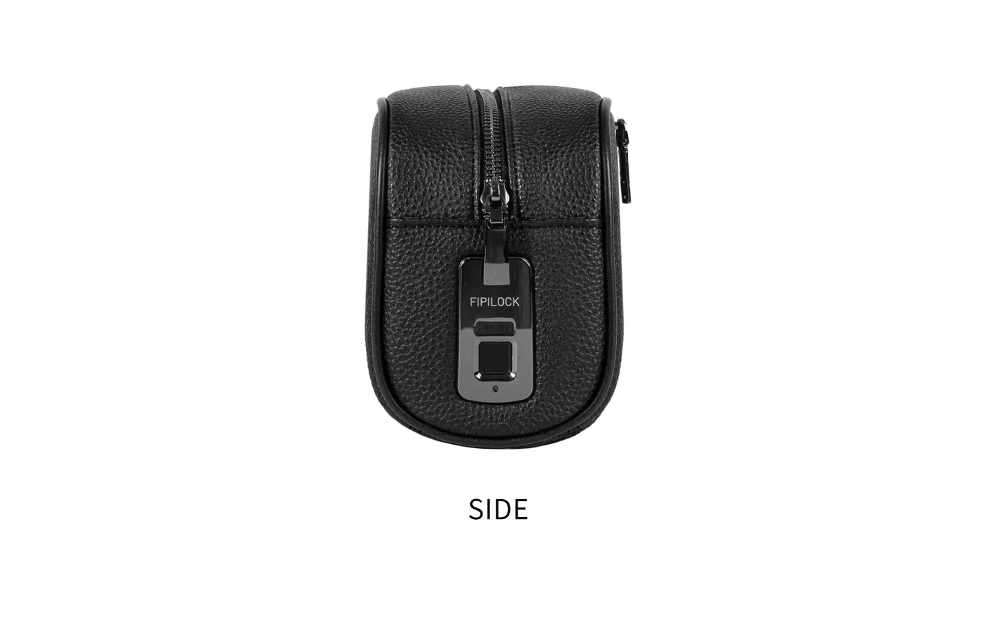 Portefeuille Cuir Fermeture Éclair Serrure Empreinte Digitale - Sac Anti-Vol Sécurisé Homme Femme