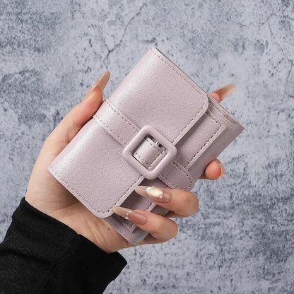 Portefeuille Femme Compact Cuir PU - Porte-Monnaie avec Porte-Cartes Étudiant