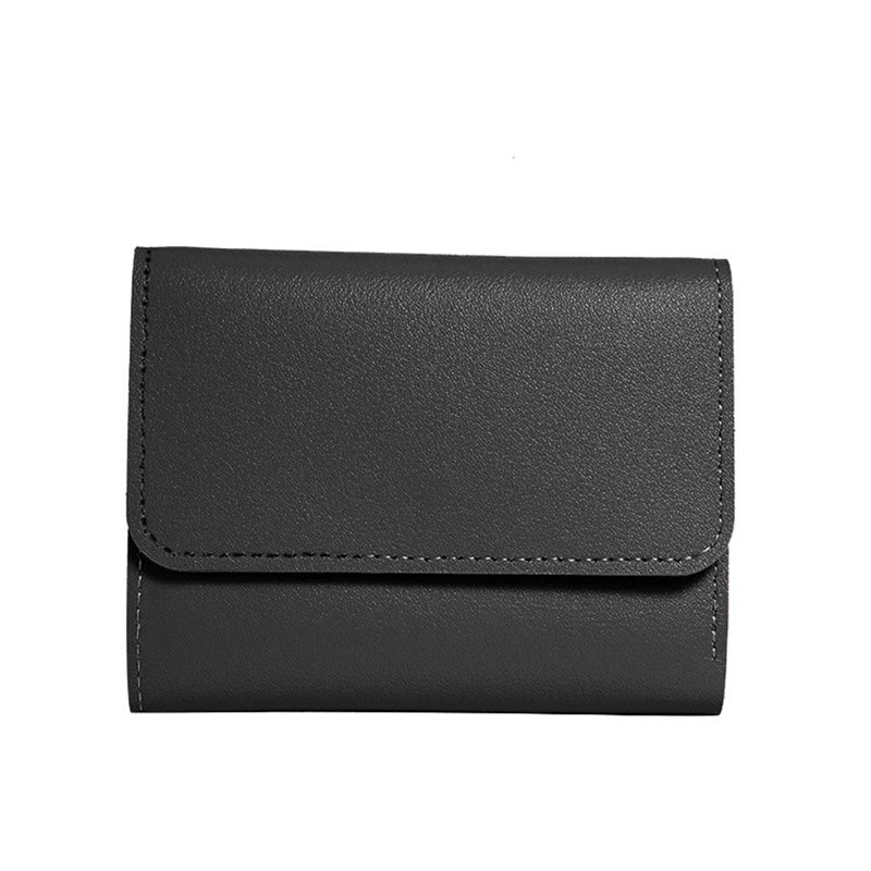 Portefeuille Femme Compact Rose - Mini Porte-Monnaie Cuir PU avec Fermoir et Compartiment Pièces