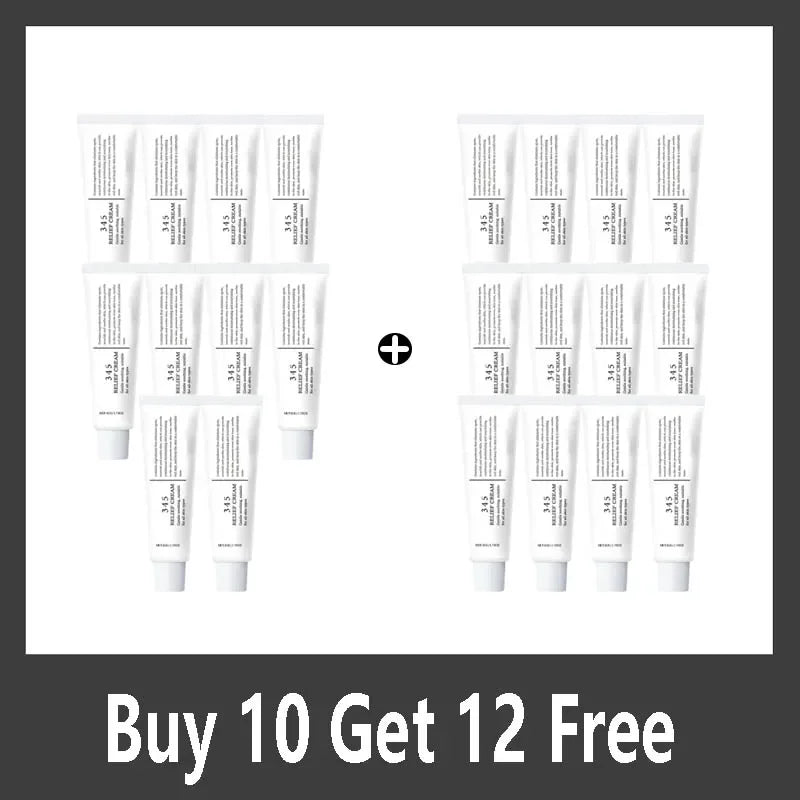 Crème Relief 345 Hydratante Anti-Imperfections Pack 10+2 Gratuit - Apaisante Nourrissante Soin Complet