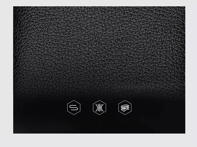 Portefeuille Homme Cuir PU Court Business - Wallet Noir Compact Walet Portefeuille