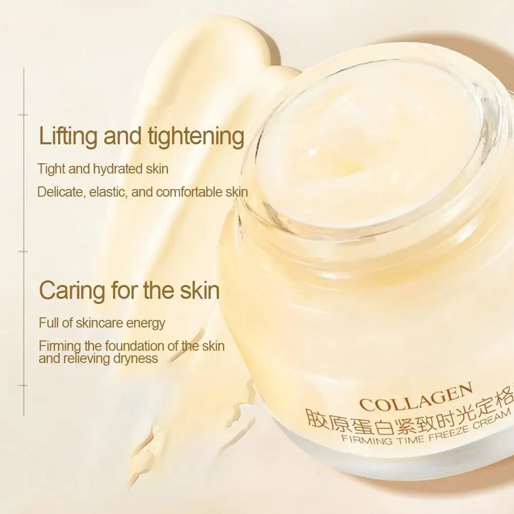 Crème Visage Collagène Lifting Raffermissante - Hydratante Illuminante Anti-Rides Ridules Éclaircissante