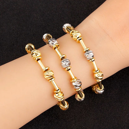 Bracelet Perles CZ Fait Main Ajustable – Chaîne Cuivre Polyvalent Femme