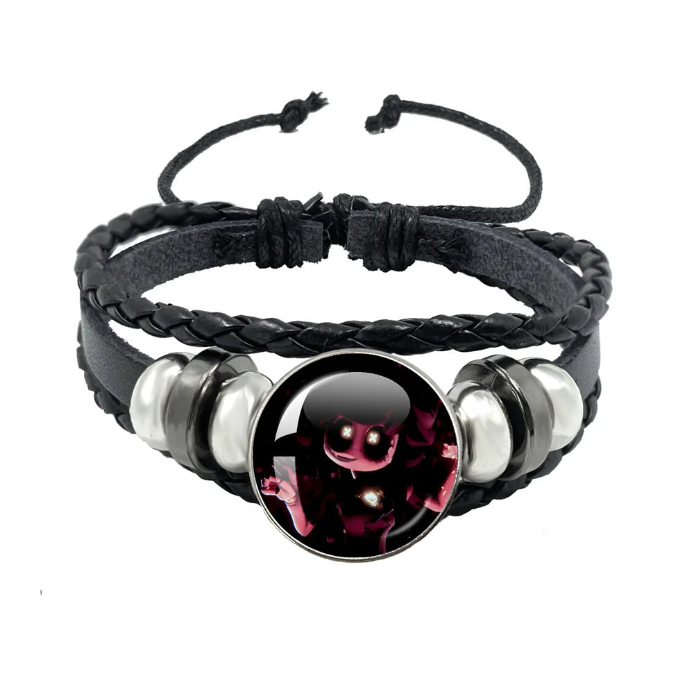 Bracelet Murder Drones Uzi x N – Cabochon Verre Cuir Ajustable Fan Art