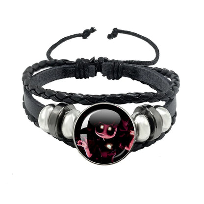 Bracelet Murder Drones Uzi x N – Cabochon Verre Cuir Ajustable Fan Art