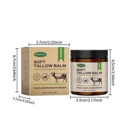 Crème Hydratante Suif de Bœuf 114g - Visage Corps Nourrissante Peau Sèche Grass-Fed Naturel Toutes Saisons