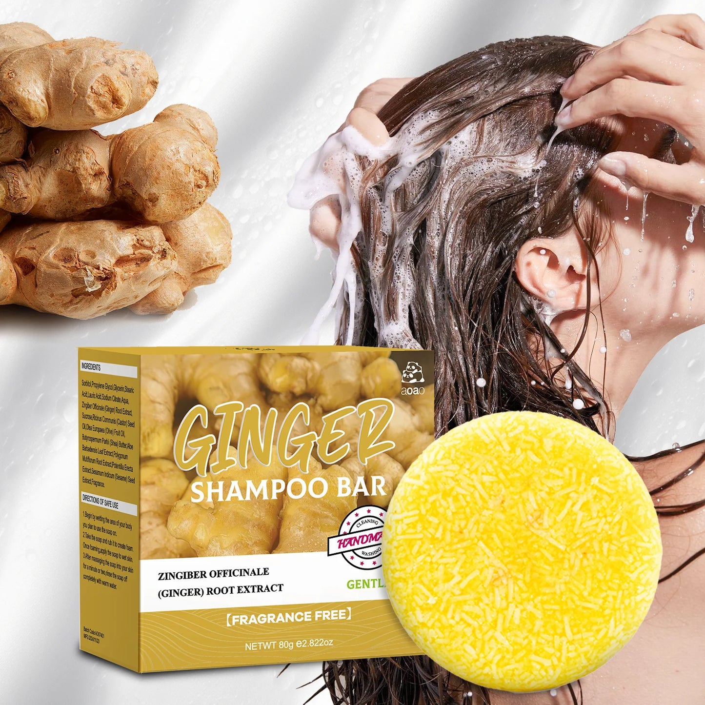 Shampooing Naturel au Gingembre & Aloe Vera - Hydratation Profonde