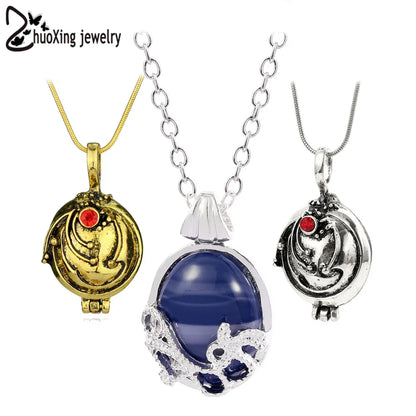 Collier Pendentif Tasse Thé Émail Fait Main - Chaîne Longue Pull Bohème