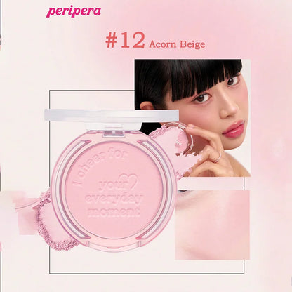 Blush K-Beauty Calm Pink - Poudre Mate Fine Joues Longue Tenue Non-Cakey Maquillage Nude Coréen