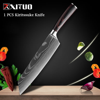 Couteaux de Chef Professionnels 1-10 Pièces - Set Cuisine Acier Inoxydable