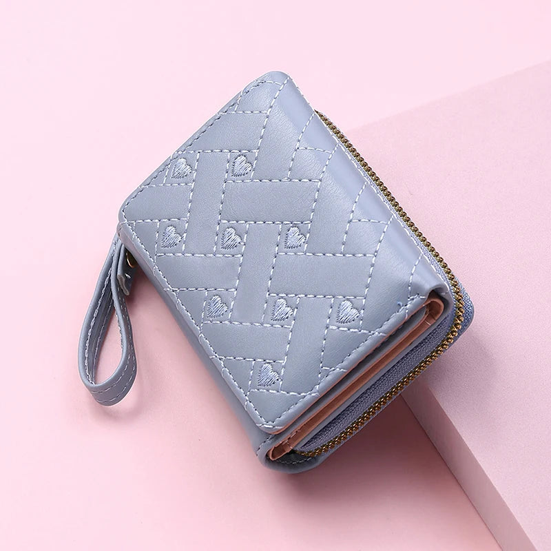 Portefeuille Femme Kawaii Mignon - Petit Porte-Monnaie Cuir Rose Designer
