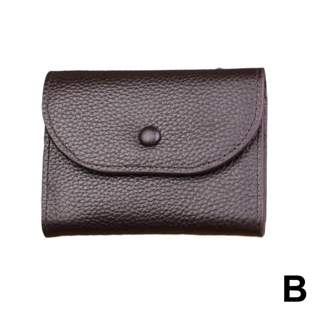Portefeuille Femme Cuir PU Porte-Carte Compact - Petit Porte-Monnaie Clutch Portable Sac Fashion Noir