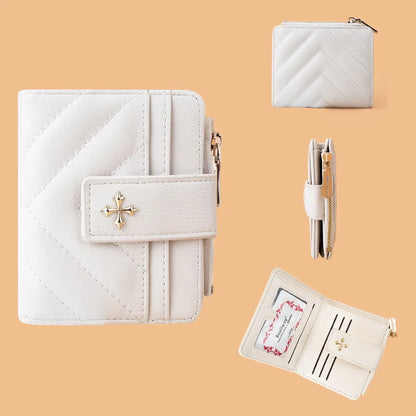 Portefeuille Femme Tri-Fold RFID Blocking - Porte-Cartes Court Motif Floral Baellerry