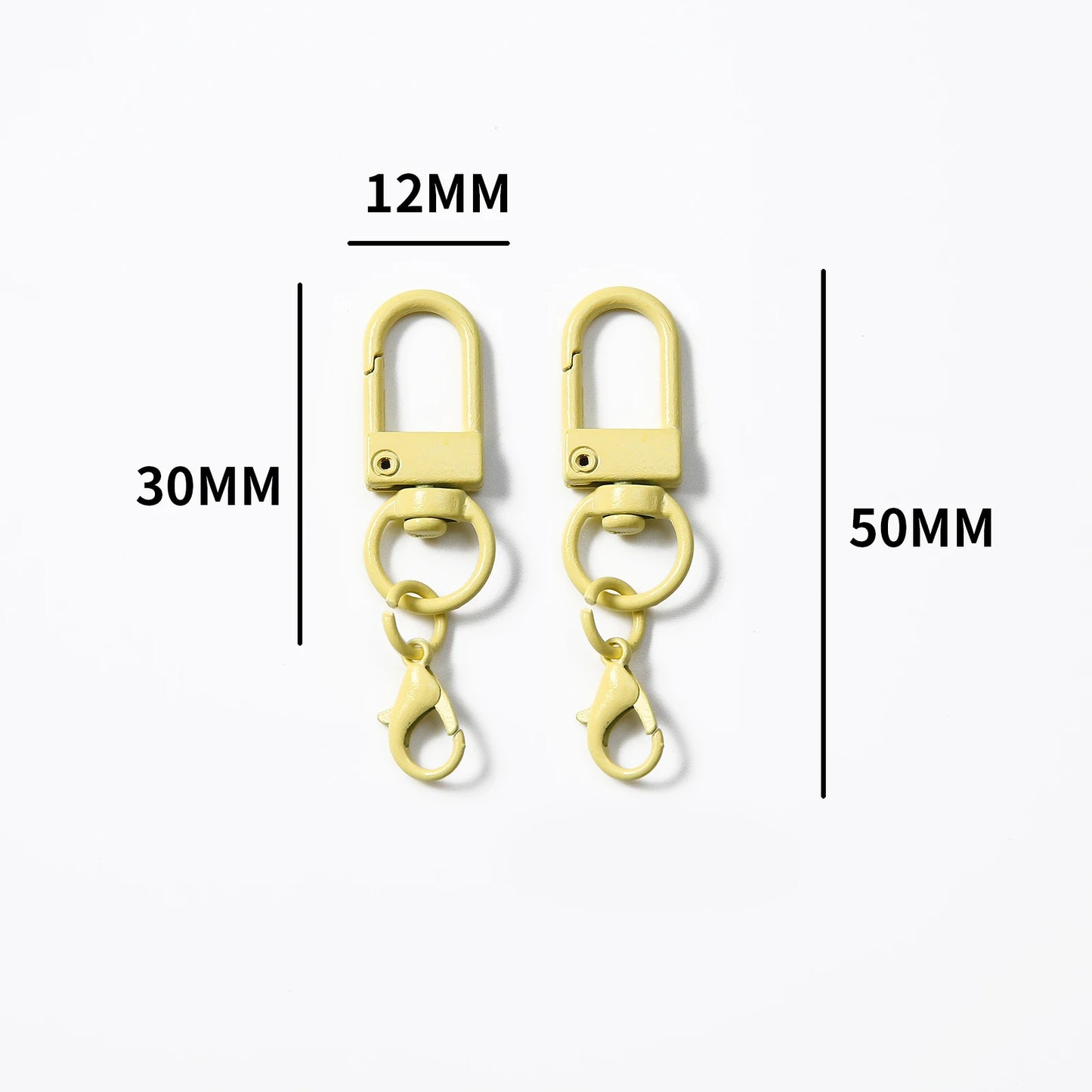 Mousquetons Métalliques Colorés – Lot de 10, 50 ou 100 pcs