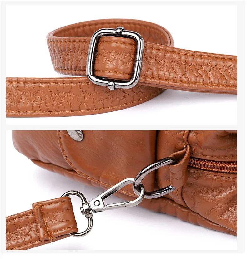 Sac à Main Femme Cuir Véritable Peau Mouton - Sac Épaule Bandoulière Crossbody Messenger Tote Élégant