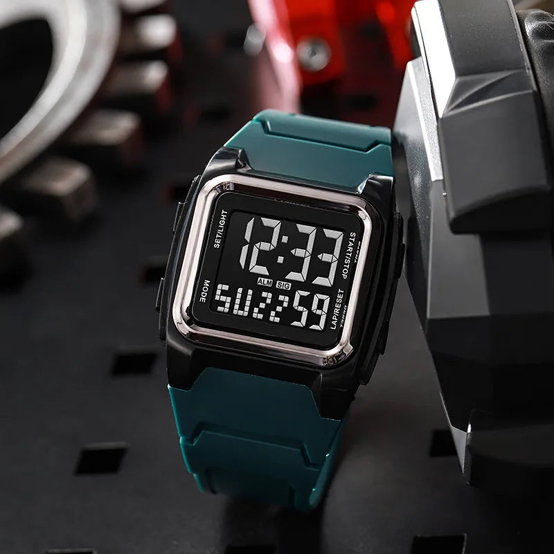 Montre Sport Numérique YIKAZE - Étanche LED Multifonction Homme