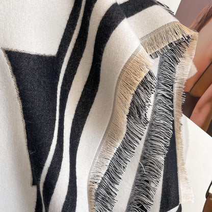 Foulard Écharpe Cachemire Imitation Femme Hiver - Châle Carré Soie Laine Chaud Mode