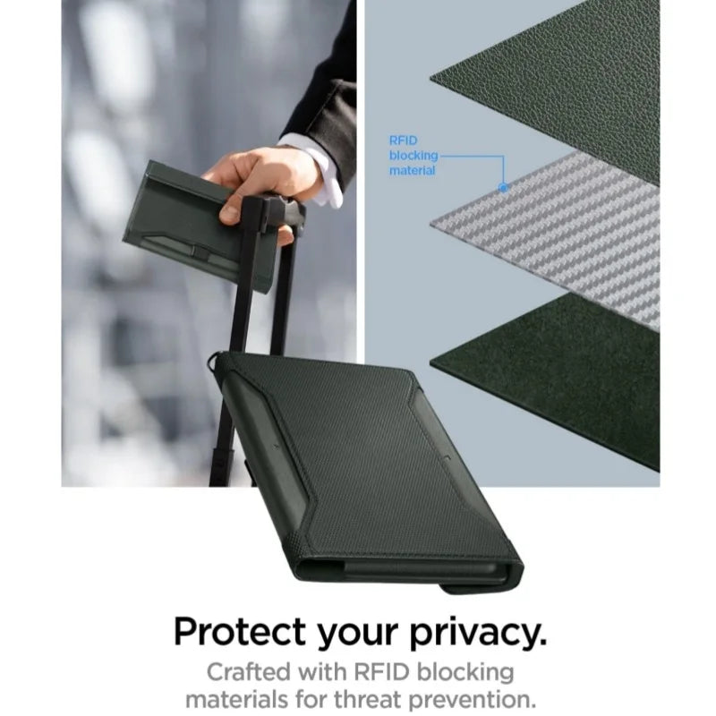 Portefeuille Passeport RFID Cuir - Porte-Passeport Voyage Homme Femme avec Protection Anti-Piratage