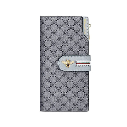 Portefeuille Femme Long Personnalisé Porte-Carte - Sac à Main Multifonction Téléphone Vert Tendance