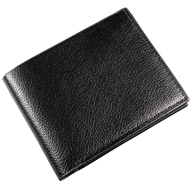 Portefeuille Homme Cuir Artificiel Court - Porte-Cartes Slim Noir Premium