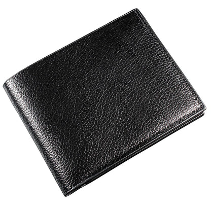 Portefeuille Homme Cuir Artificiel Court - Porte-Cartes Slim Noir Premium