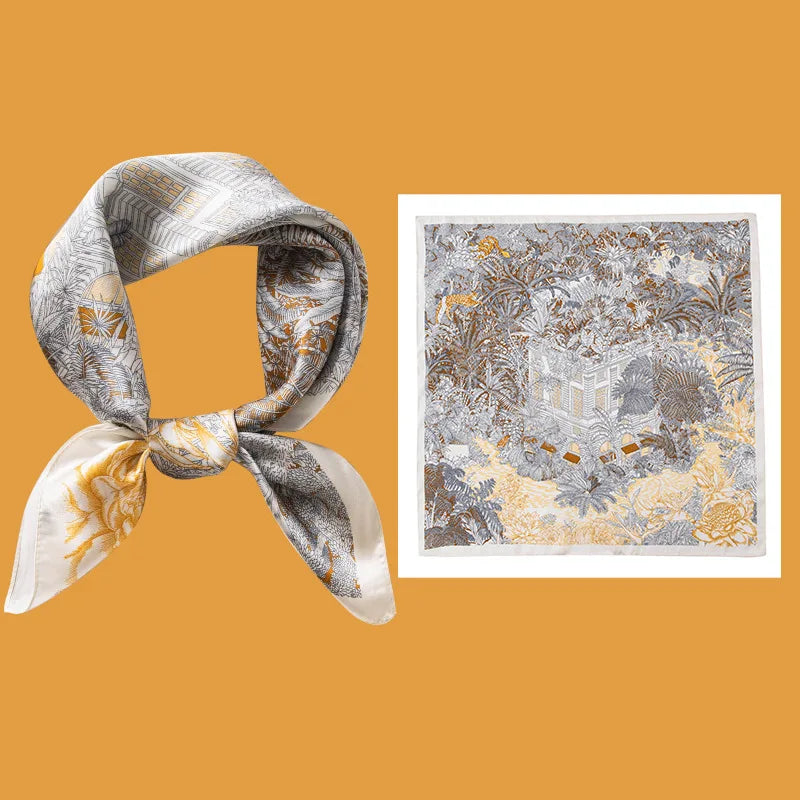 Foulard Carré Soie Mûrier 100% 70cm - Écharpe Premium Luxe Femme