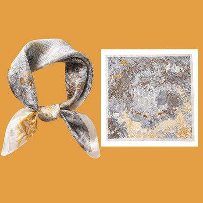 Foulard Carré Soie Mûrier 100% 70cm - Écharpe Premium Luxe Femme