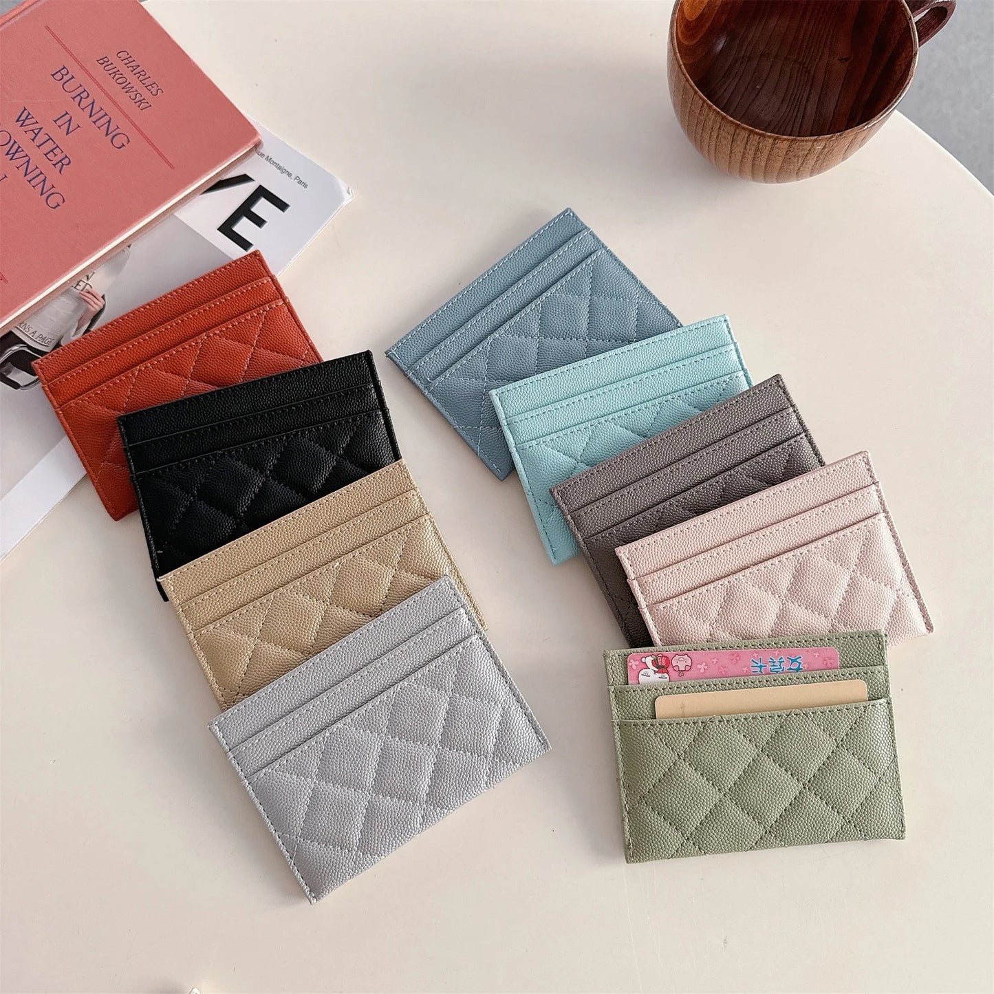 Portefeuille Femme Design Luxe Cuir PU - Porte-Cartes Multifonction Court