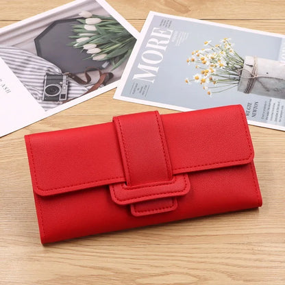 Portefeuille Long Femme Cuir PU Grande Capacité - Porte-Cartes Multi-Positions Fashion