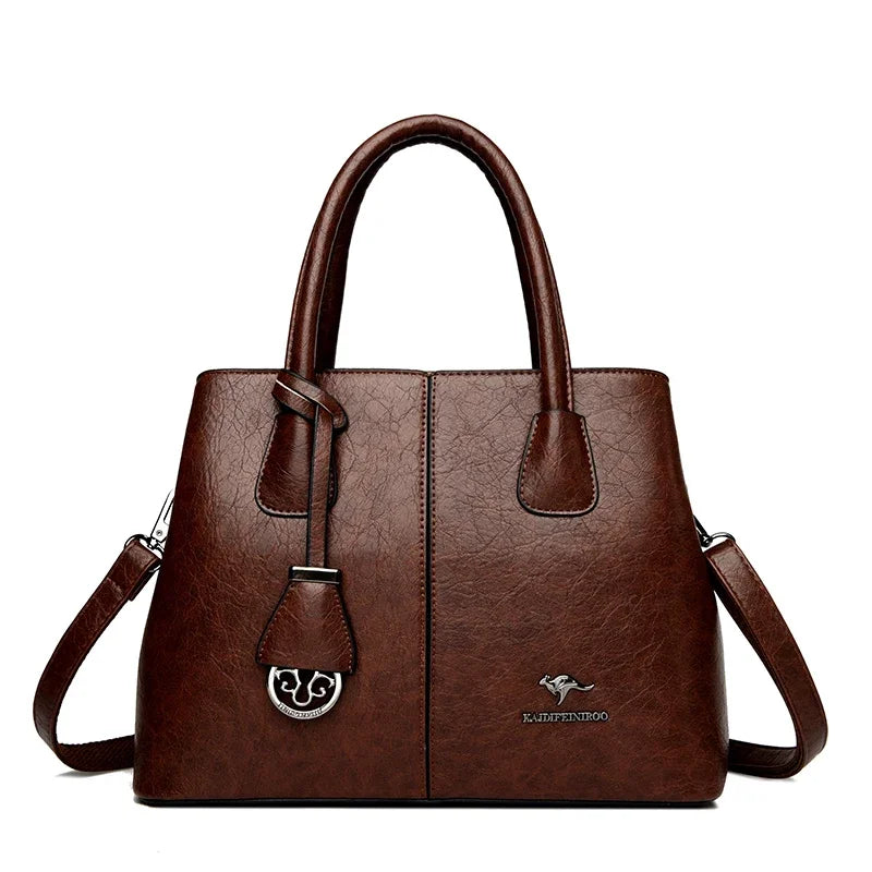 Sac à Main Femme Cuir PU Bordeaux - Grand Tote Bag Épaule Carré avec Bandoulière Crossbody