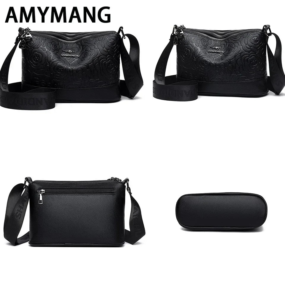 Sac à Main Femme Cuir PU 3 Poches - Grand Tote Bag Crossbody Imprimé Fashion