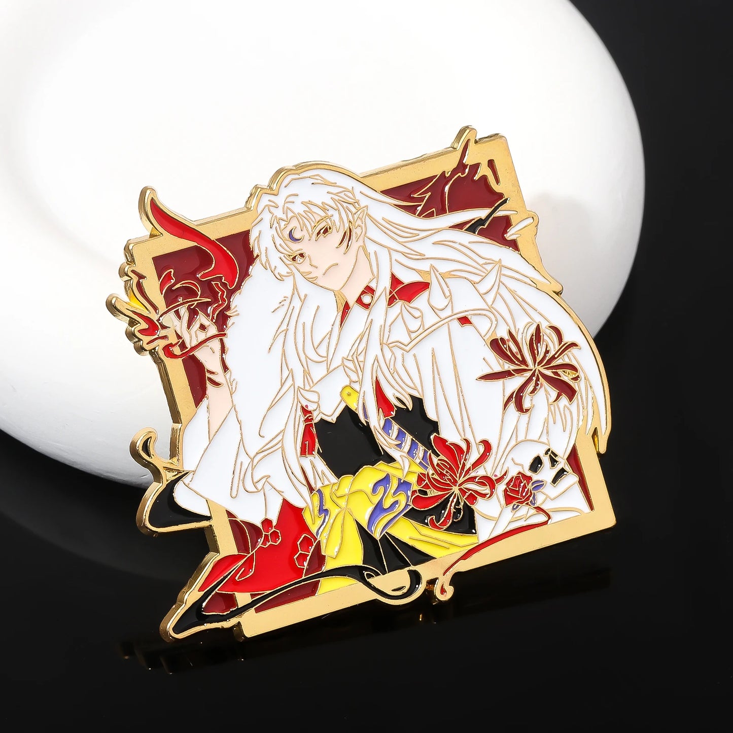 Pin's Émaillé Inuyasha Sesshoumaru – Broche Badge Décoration Unisexe