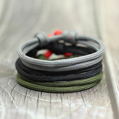 Ensemble de Bracelets en Paracorde Fait Main pour Homme - Style Hip-Hop Rock Ajustable