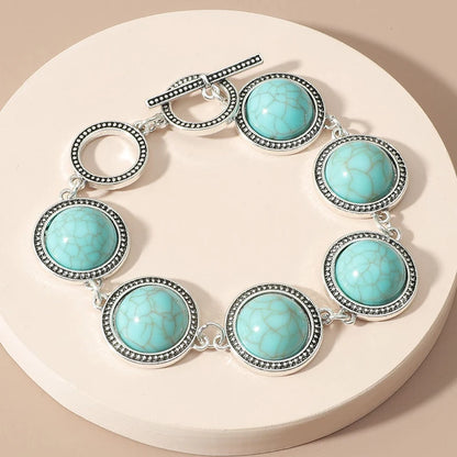 Bracelet Perles Rondes Bohème Vintage Ajustable – Charm Perles Acrylique Femme