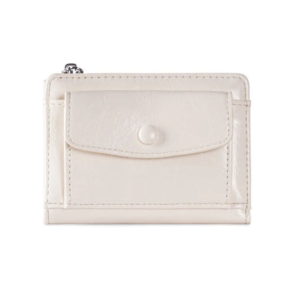 Portefeuille Court Ultra-Mince Cuir PU - Pochette Clutch Zip Multifonction Unisexe