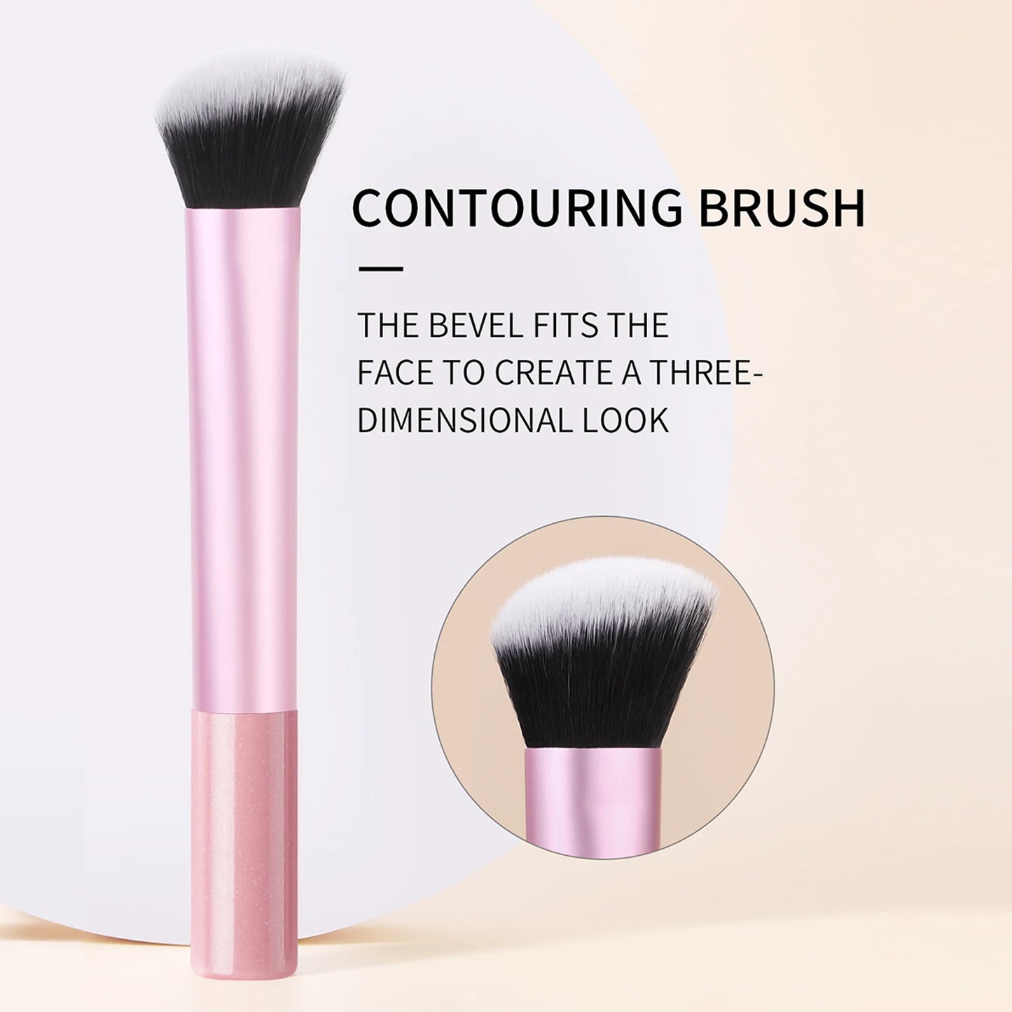Pinceau Maquillage Facial Professionnel - Illuminateur Contouring Sculptant Outil Beauté Précision