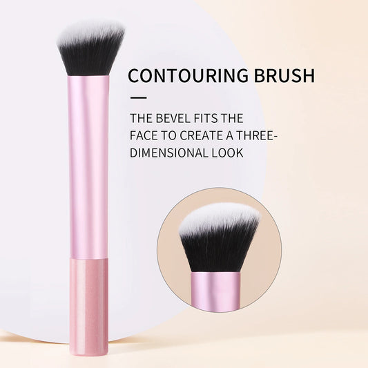 Pinceau Maquillage Facial Professionnel - Illuminateur Contouring Sculptant Outil Beauté Précision