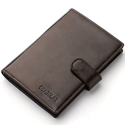 Porte-Passeport Cuir PU Multifonction Grande Capacité - Protège Passeport Porte-Carte Voyage Homme Femme Noir