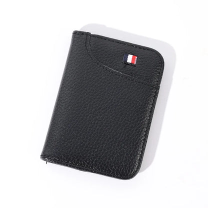 Portefeuille Homme Ultra-Mince Cuir PU - Mini Porte-Cartes Court Portable