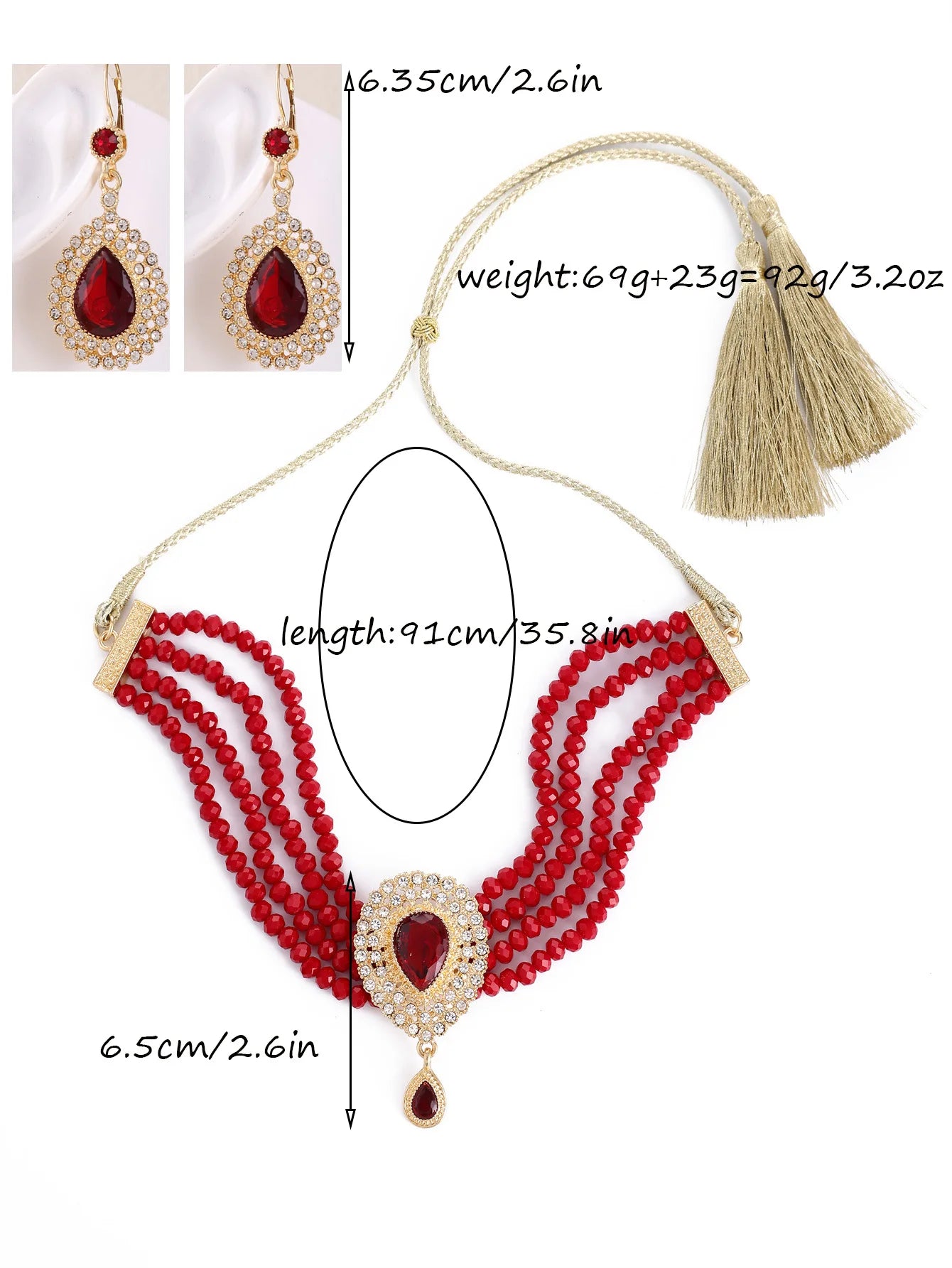 Ensemble Bijoux Marocain Traditionnel – Boucles Bracelet Mariée Luxe