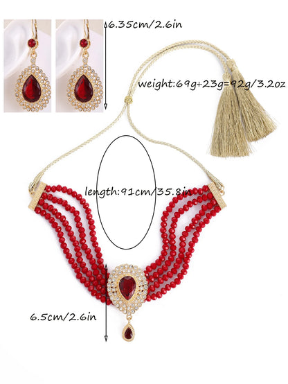 Ensemble Bijoux Marocain Traditionnel – Boucles Bracelet Mariée Luxe