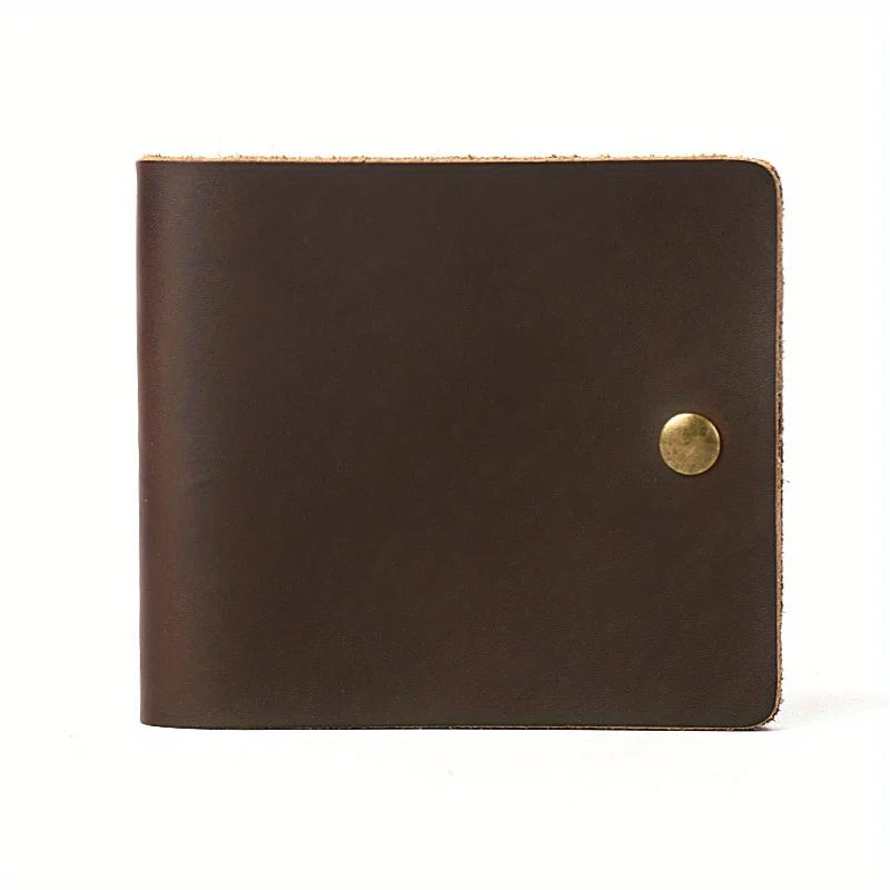 Portefeuille Cuir Minimaliste Bifold - Porte-Carte Rétro Homme Femme