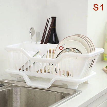 Égouttoir à Vaisselle avec Plateau de Drainage - Rangement Comptoir pour Assiettes et Ustensiles
