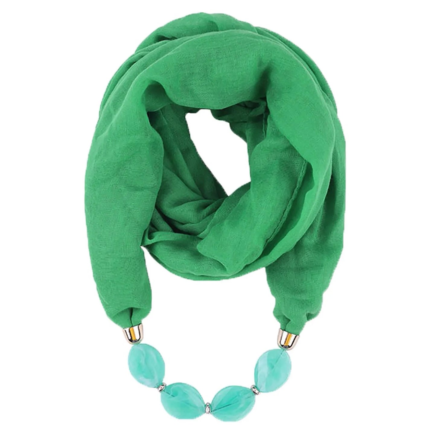 Foulard Collier Ethnique Coton Lin - Accessoire Mode Pendentif Doux