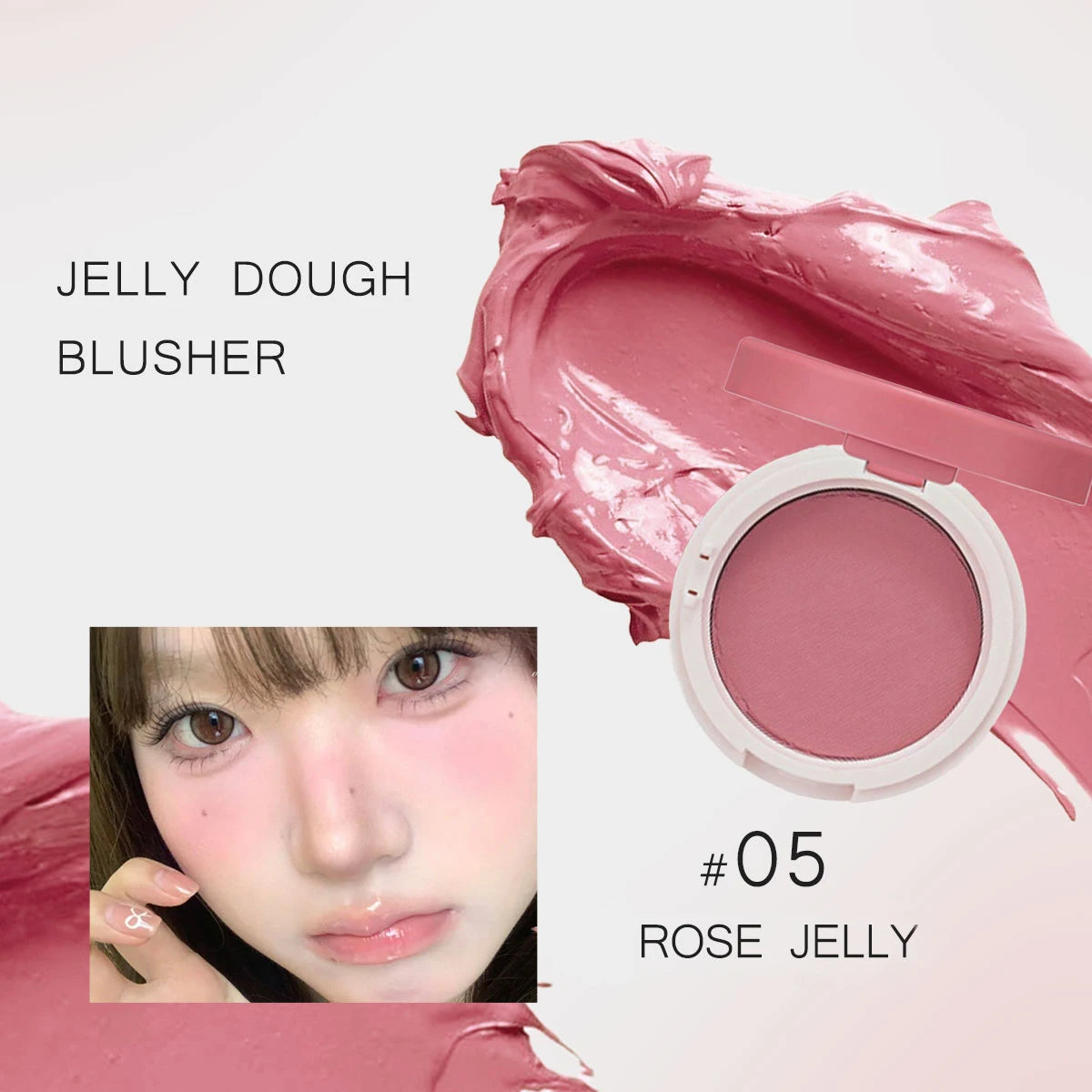 Blush Holika Holika Jelly Dough Apricot - Gel Texture Hydratant Non-Collant Fini Naturel K-Beauty