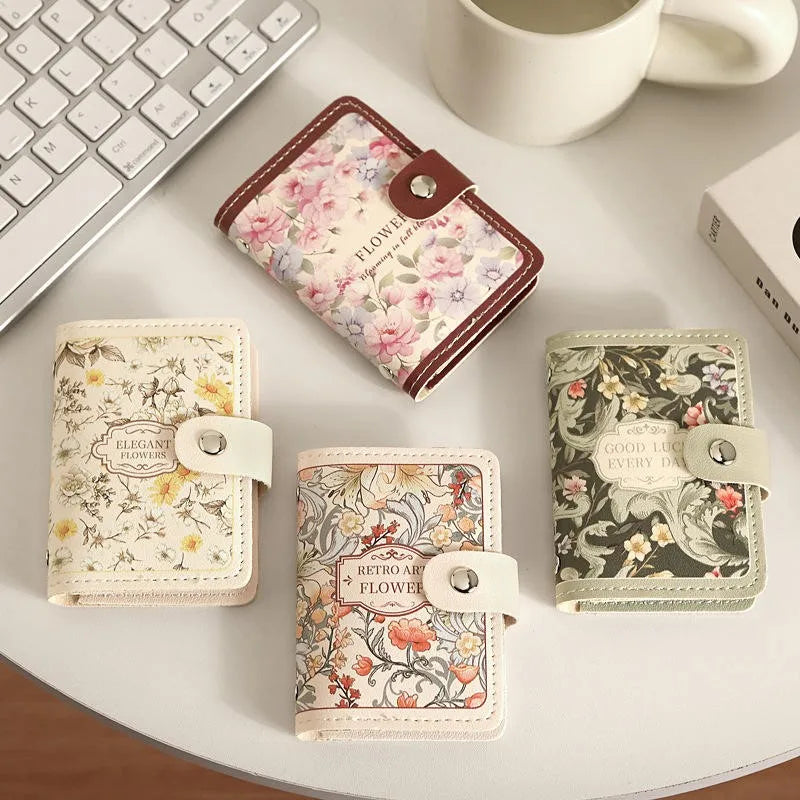 Portefeuille Femme 20 Poches Cartes Cuir PU - Porte-Cartes Étanche Grande Capacité